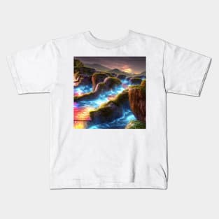 Flowing Water and Starry Sky Experience Kids T-Shirt